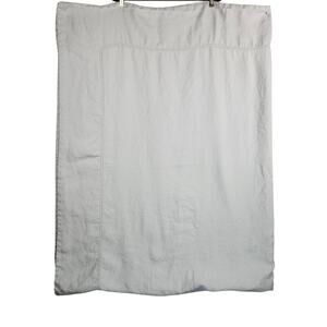 Williams Sonoma Baby Blue 100%  Linen Double Hemstitch Tablecloth 66"x88" EUC